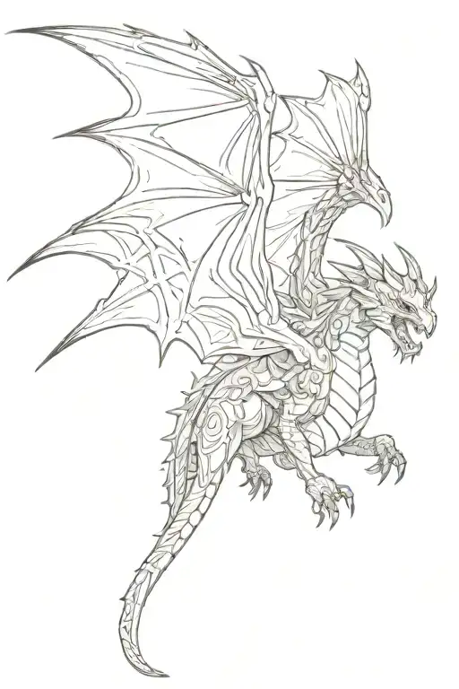 Zelda dragon flying tattoo design idea