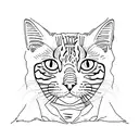 orange cat, rip tattoo design idea