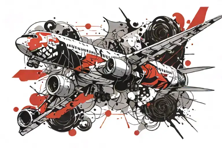 aviation severe turbulence symbol and 777 Boeing reference tattoo design idea