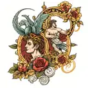 apollo and dionysis tattoo design idea