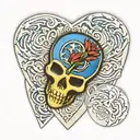 Grateful Dead guitar pick tattoo design idea