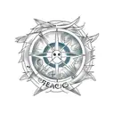three separate circles, every circle has zodiac sign in it tattoo design idea