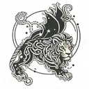 constelation leo zodiac sign tattoo design idea