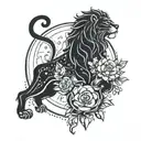 constelation leo zodiac sign tattoo design idea