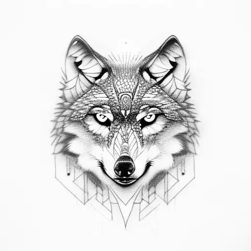 wolf owl tattoo design idea
