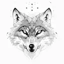 wolf owl tattoo design idea