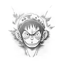 Monkey D. Luffy tattoo design idea