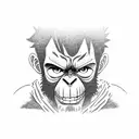 Monkey D. Luffy tattoo design idea