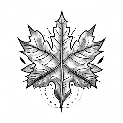 memento mori leaf tattoo design idea
