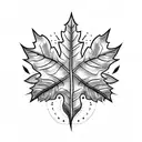 memento mori leaf tattoo design idea