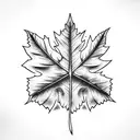 memento mori leaf tattoo design idea