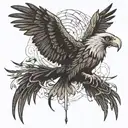 Evil wings in ether beating; Vultures at the spirit eating; Things unseen forever fleeting  Black against the leering sk tattoo design idea