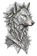 sward Witcher Wolf Tattoo tattoo design idea