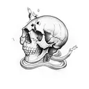 skull cute tattoo design idea