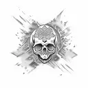 skull cute tattoo design idea