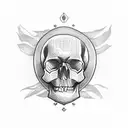 skull cute tattoo design idea