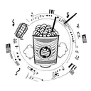 Cinema and music tattoo design idea