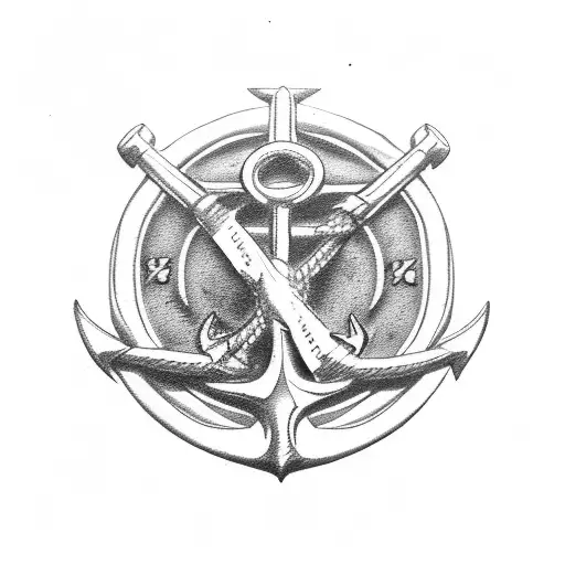 marine corps eagle globe and anchor with Poseidon trident tattoo design idea
