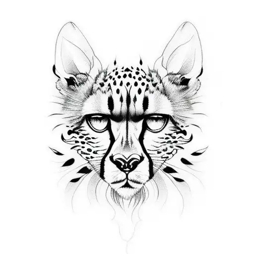 Leopard Face Tattoo ,Vector Illustration, Print Royalty Free SVG, Cliparts,  Vectors, and Stock Illustration. Image 74304500.