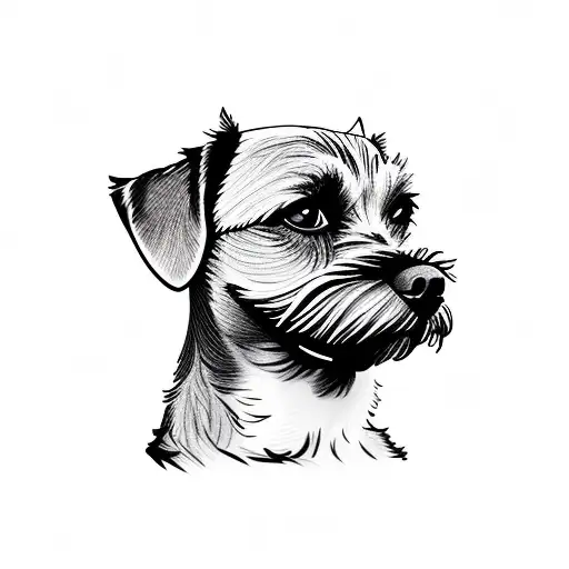 border terrier tattoo design idea