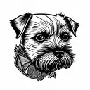 border terrier dog tattoo design idea