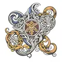 number 369 intertwined within tattoo design idea