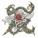 number 369 intertwined within tattoo design idea