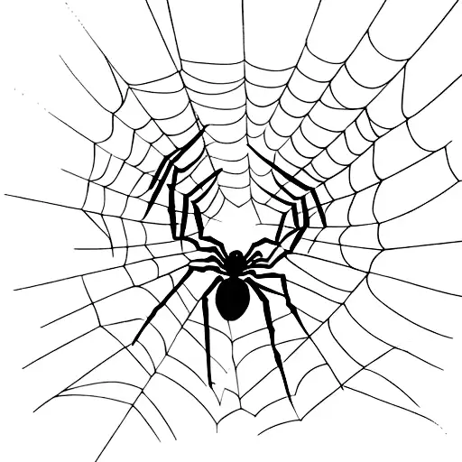 Spider hanging from a pull-up bar tattoo design idea