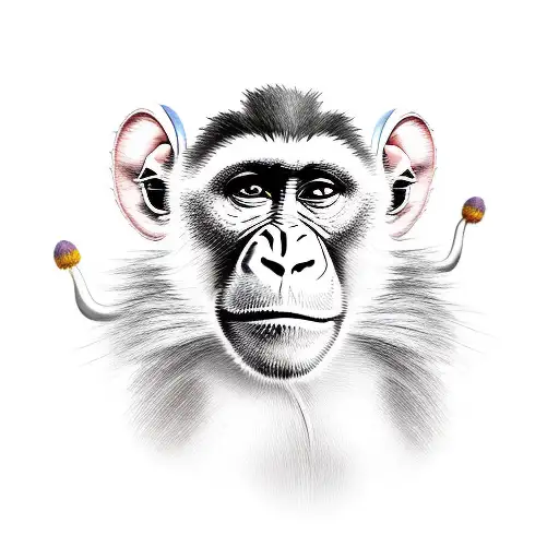 bad monkey tattoo design idea