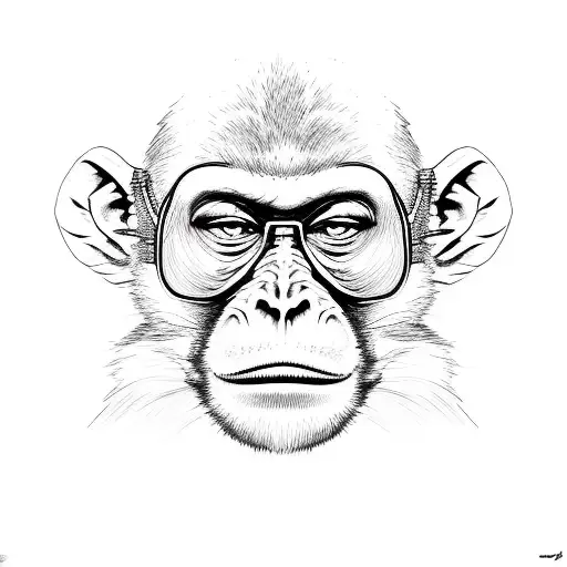 bad monkey tattoo design idea