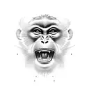 bad monkey tattoo design idea