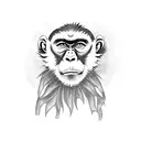 bad monkey tattoo design idea