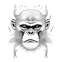 bad monkey tattoo design idea