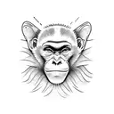 bad monkey tattoo design idea