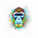 bad monkey tattoo design idea