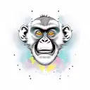 bad monkey tattoo design idea