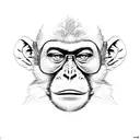 bad monkey tattoo design idea