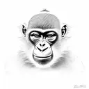 bad monkey tattoo design idea