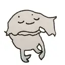 cute ghost chained up with background 4 birds tattoo design idea