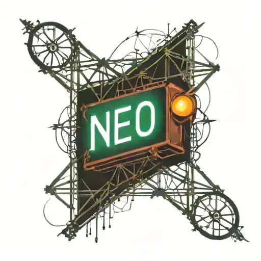 stage light and truss bridge with letter tattoo design idea