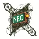 stage light and truss bridge with letter tattoo design idea