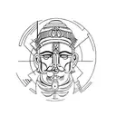 Jupiter god tattoo design idea