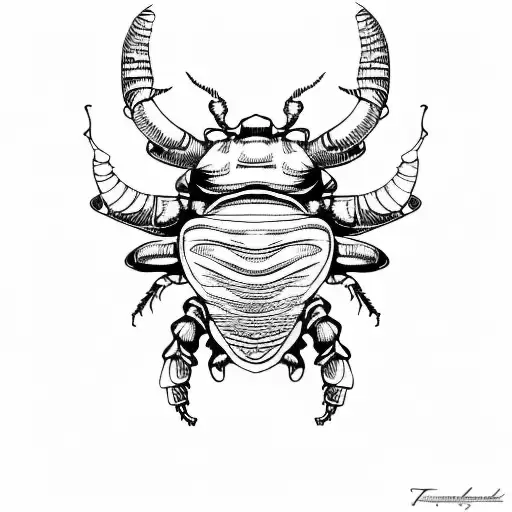 rhinoceros beetle tattoo design idea