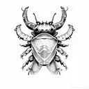rhinoceros beetle tattoo design idea