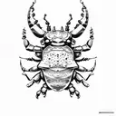 rhinoceros beetle tattoo design idea