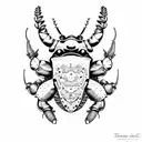 rhinoceros beetle tattoo design idea