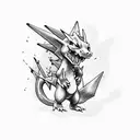 charizard pokémon  tattoo design idea