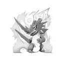 charizard pokémon  tattoo design idea