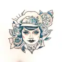 Amanda in cursive tattoo design idea