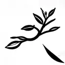 fig olive tree tattoo design idea